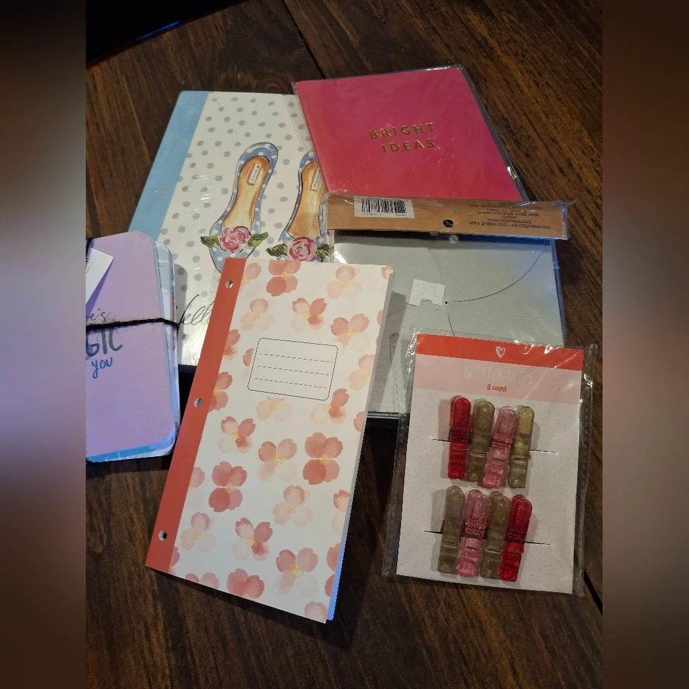 Planner Packs Notebooks Journals Paper Clips Cards Envelopes Supplies Crafts Lot
